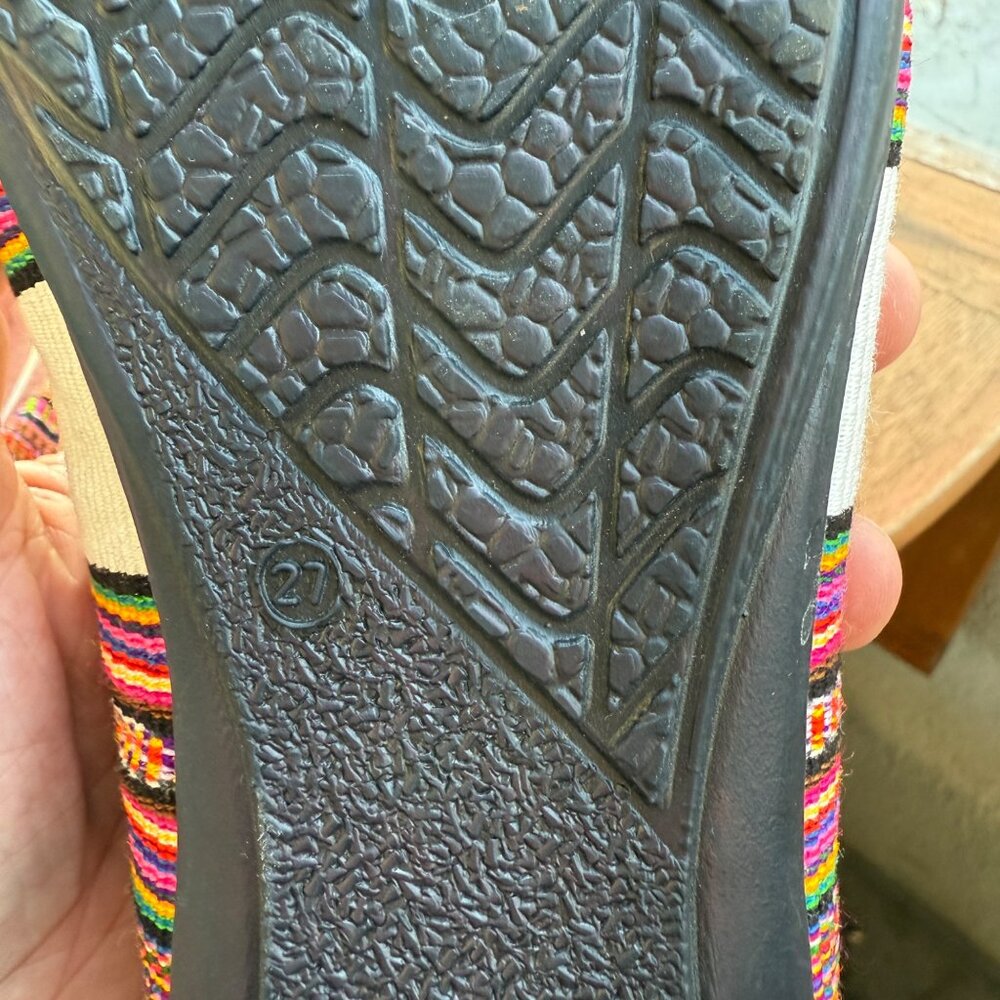 Ikk Multicolor Striped Slip-On Flats Size 27/9.5 - Picture 7 of 7